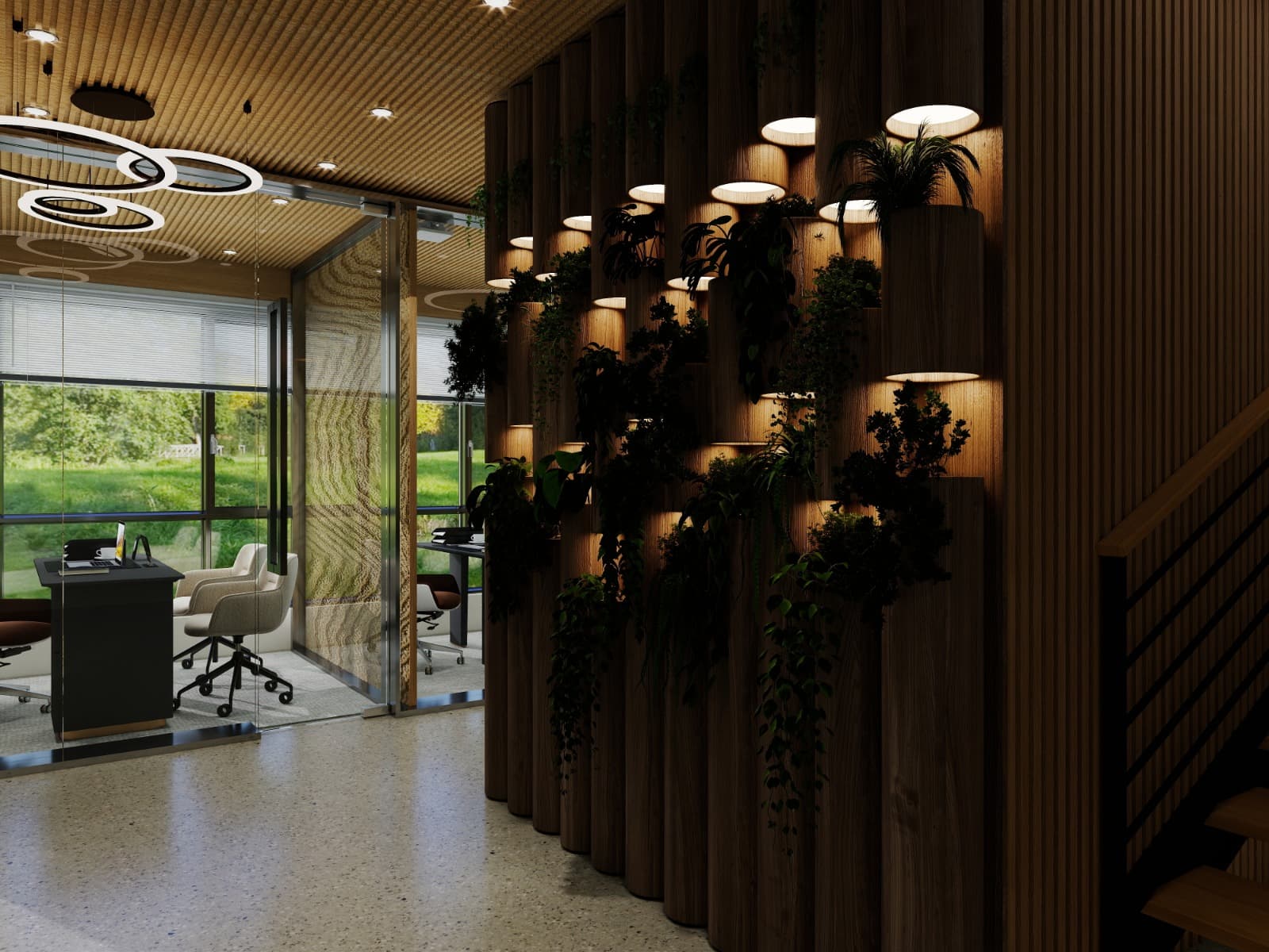 Biophilic Office Lobby